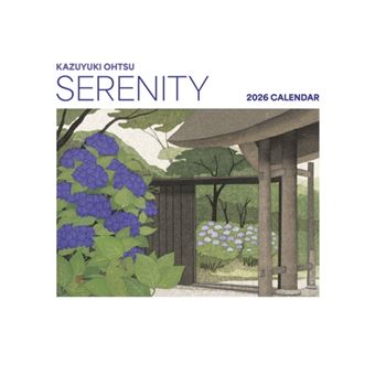 Mini Wall Calendar 2026, Serenity: Kazuyuki Ohtsu Art, 12 Months, Grid Design Featuring 12 Artworks - 1
