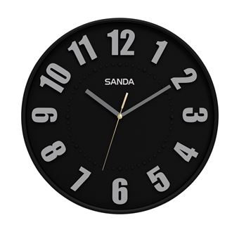 Relógio de Parede em Formato Circular SANDA SD-4159 | Preto - 1