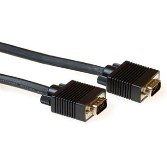 Cabo Vga ACT VGA connection cable male-male black 10 m | Preto - 1