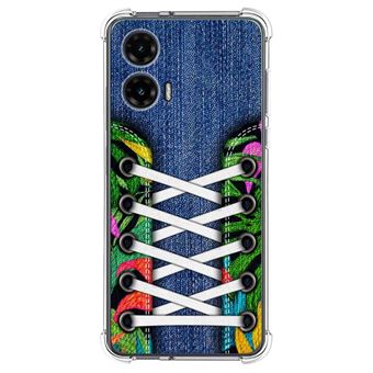 Capa TUMUNDOSMARTPHONE de silicone à prova de choque para Motorola Moto G35 5G Sneakers Design 13 Desenhos - 1
