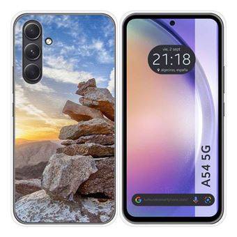 Capa Tumundosmartphone de silicone para Samsung Galaxy A54 5G design Desenhos do pôr do sol - 1