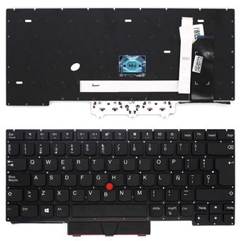 Teclado para Computador Portátil Lenovo Thinkpad E14 R14 S3 Gen2 Preto - 1