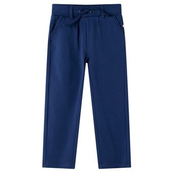 Calças de criança | vidaXL | com cordão azul-marinho 128 | 7 a 8 anos - 1