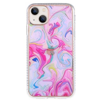 Capa e Tpu magunivers Padrão Aquarela | efeito Aurora | Galvanoplastia IMD Rosa para Iphone 13 Mini 5.4'' - 1