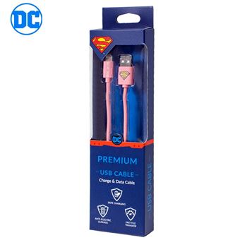Cabo USB Licenciado DC Superman Lightning iPhone 6 / 7 / 8 / X / XR