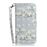 Capa Magunivers PU padrão de impressão spot decor flores brancas para Samsung Galaxy S10_1