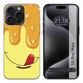 Capa Tumundosmartphone de silicone para iPhone 15 Pro Max (6.7) design Ice Cream Vanilla Drawings - 1