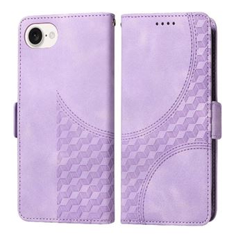 Capa FLOODKING para iPhone SE 2024 | Design Acolchoado | Couro PU Premium | Roxo - 1