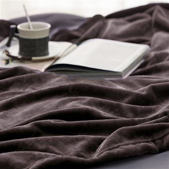 Manta suave BOD HOME |  castanho  escuro | 120x150cm - 1