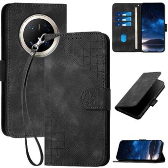 Capa Livro ZURSANA para Huawei Mate 70 Pro Plus | Couro PU Premium Magnético | Porta-cartões | Suporte | Preto - 1