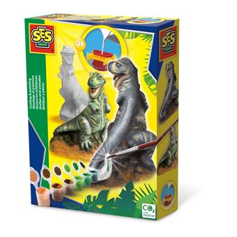 Kit Criação e Pintura de Dinossauro em Gesso SES - 1