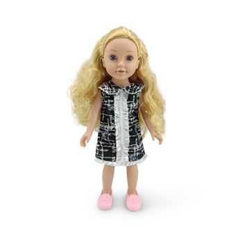 Boneca Pretty Girl Moni vestido preto e Branco | 46 cm - 1
