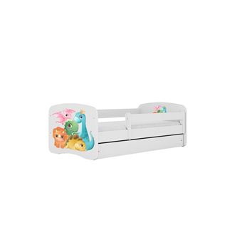 Cama 160 x 80 cm Kocot Kids BabyDreams Tiny Dinos White - 1