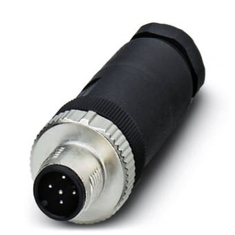 conector Phoenix SACC-MS-5CON-PG 9-M SCO  M12 Black,Stainless steel Preto e Inox - 1