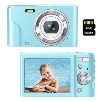 Câmara Compacta Digital LKC DC311AF 48MP | Resolução HD | Tela de 2, 4'' | 32GB - Azul claro - 1