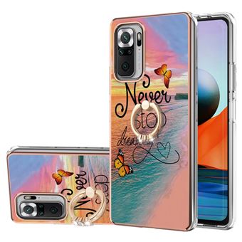 Capa e TPU Padrão de mármore IMD, trava-quedas, com Suporte nunca para de sonhar para Xiaomi Redmi Note 10 Pro 4G (Global)/Note 10 Pro Max - 1
