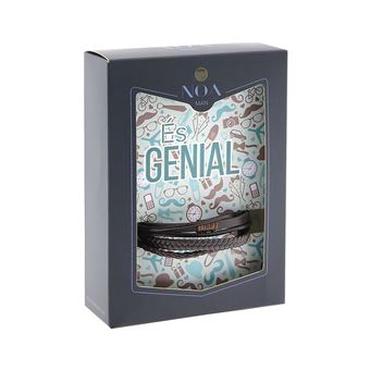 Pulseira em Pele Castanha Noa Story | "És Genial - 1