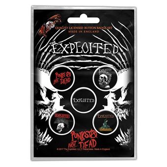 Crachá Rock Off THE EXPLOITED - Punks Not Dead | Button Badge | 5 Unidades - 1