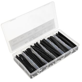 Kit de Tubo Termo-Retrátil BeMatik | 10 cm | 100 Unidades - Preto - 1