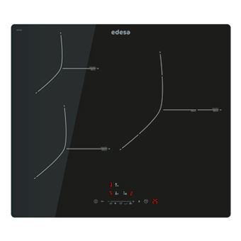 Placa de Indução Edesa EIS-6330 R | Elétrica | 59 cm | 3 Zonas | Preto - 1