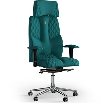 Cadeira de Escritório Ergonómica KULIK SYSTEM Business | Azur têxtil | Costura de design | Água-Marinha - 1