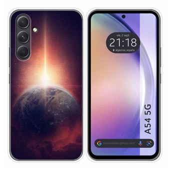 Capa Tumundosmartphone de silicone para Samsung Galaxy A54 5G design desenhos da Terra - 1