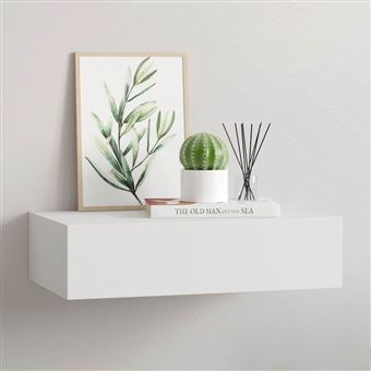 Prateleira de Parede com Gaveta vidaXL | MDF | 40x23,5x10 cm | branco - 1