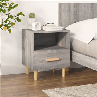Mesa de Cabeceira vidaXL | 40x35x47 cm | Sonoma Cinzento - 1