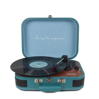 Gira-Discos Bluetooth VC600 PRIXTON Reprodutor e Conversor de Vinil - Azul - 1