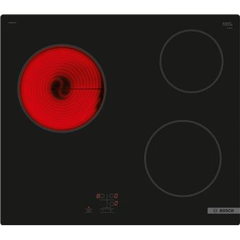 Placa de Vitrocerâmica Bosch Serie 2 PKM61RAA8F | Elétrica | 59.2 cm | 3 Zonas | Preto - 1