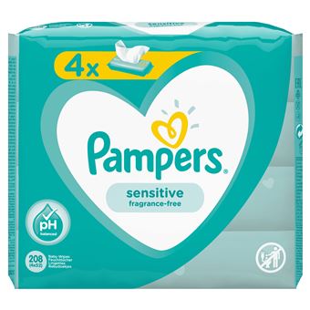 Toalhetes para Bebé Pampers 81687197 | Turquesa, Branco - 1