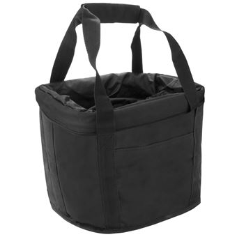 Cesto de Bicicleta Destacável PrimeMatik para Guiador de Lona Preta Impermeável - 1