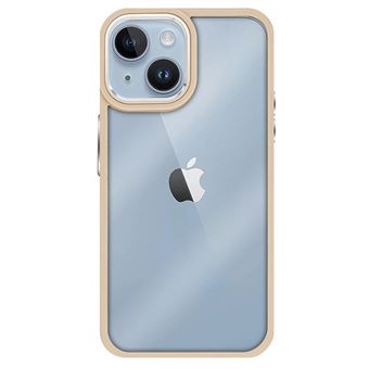 Capa MisterCapas para iPhone 15 Transparente Frame - Bege - 1