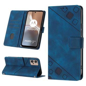 Capa ZURSANA para Motorola MOTO G32 | Flip | Couro PU | À Prova de Choque | Suporte Dobrável | Fecho Magnético | Azul - 1