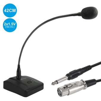 Microfone Condensador Div Pescoço Cisne Botão - 1