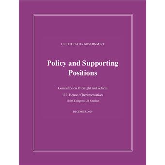 United States Government Policy And Supporting Positions Plum Book 2020 - 1