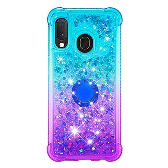 Capa e Tpu magunivers Recortes Precisos | Padrão de Areia Movediça Gradiente com Muleta Céu Azul/Roxo para Samsung Galaxy A10e/A20e - 1