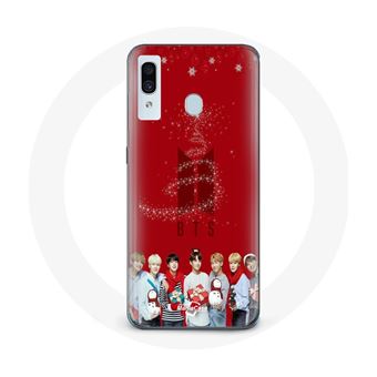 Capa Maniacase para Samsung Galaxy A20E Bts Bangtan Rapazs Fundo Vermelho Cadeau de Natal 2023 - 1