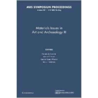Materials Issues In Art And Archaeology Iii V267 Pb - 1