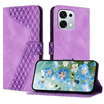 Capa FOXDOCK para OPPO A6 Pro 4G/5G com Fecho Magnético | Resistente a Impactos e Quedas | Compartimentos para Cartões | Roxo - 1