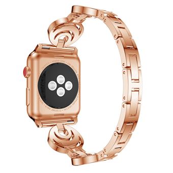 Bracelete de Aço Inoxidável HSMY sol e lua para Apple Watch Series 6/ SE/ 5/ 4 | 40 mm - Dourado Rosa - 1