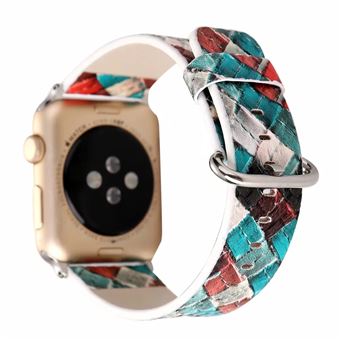 Bracelete de Couro HSMY Colorida para Apple Watch Series 6/ SE/ 5/ 4 | 40 mm - Azul - 1
