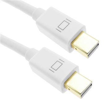 Cabo Mini Displayport BeMatik 2K 4K 1080P Full-HD para Áudio e Vídeo Digital de 1m Branco - 1
