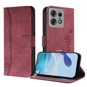 Capa ZURSANA para Motorola Moto Edge 50 Pro | Pele PU | Magnética TPU | À Prova de Choque | Vermelho - 1