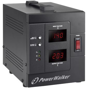 Regulador de Voltagem PowerWalker AVR 1500/SIV | Preto - 1