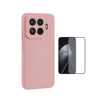Kit Película de Vidro Temperado Gorilasglass + Capa Proteção Silicone Gift4Me para Xiaomi 15T Pro 5G - Rosa - 1