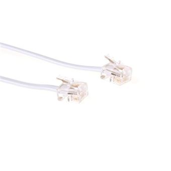 Cabo Telefónico ACT RJ11 - RJ11 cable, White 2.0m | Branco - 1
