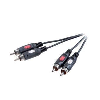 Cabo de Áudio Vivanco RCA connection, stereo, 2.5m | Preto - 1