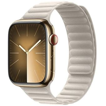 Bracelete elos magnética em tecido Antiimpacto para Apple Watch Series 10 42mm | Luz das Estrelas - 1