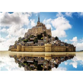 Puzzle Ravensburger Edifícios  1000 pièces - L'abbaye du Mont Saint-Michel / Des racines et des ailes | 1000 Peças - 1